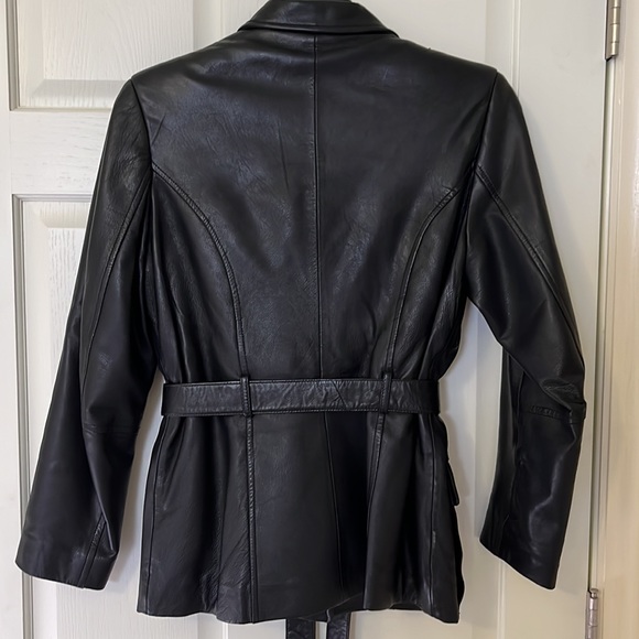 Womens Wilson’s leather jacket with tie - Picture 6 of 12